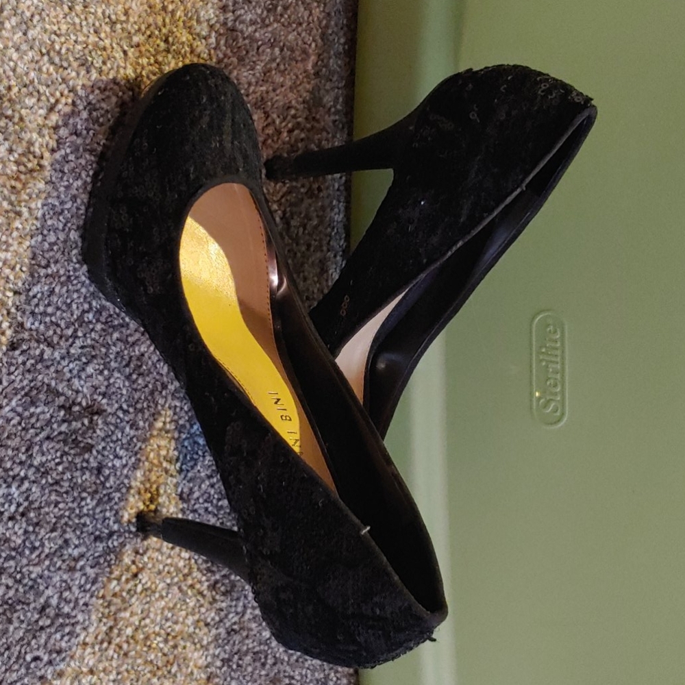 Black Sparkly Heels